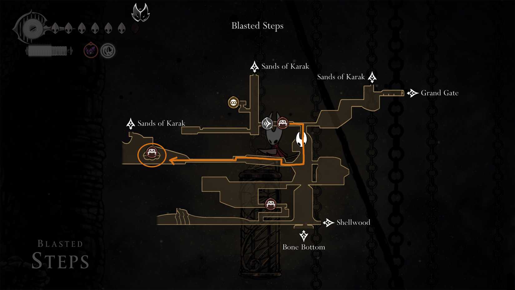 primeira localização da pinstress em hollow knight silksong Missão Resolução Fatal Silksong — Pinstress guia Dropraro