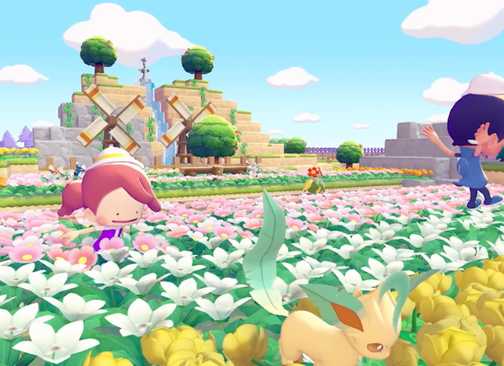 Bermain dengan pemain lain di Pokemon Pokopia