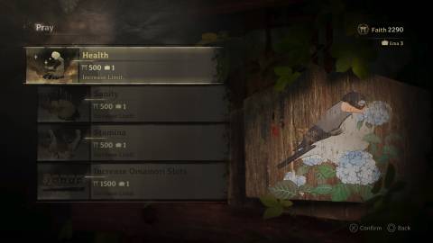 Praying at a shrine in Silent Hill f