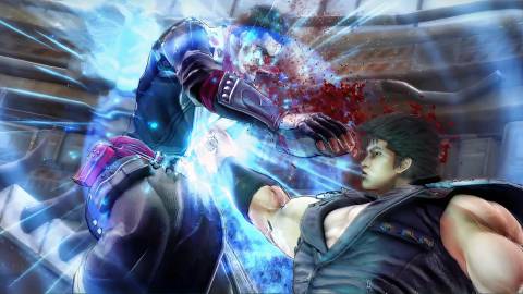 Punching an enemy in Fist Of The North Star Lost Paradise