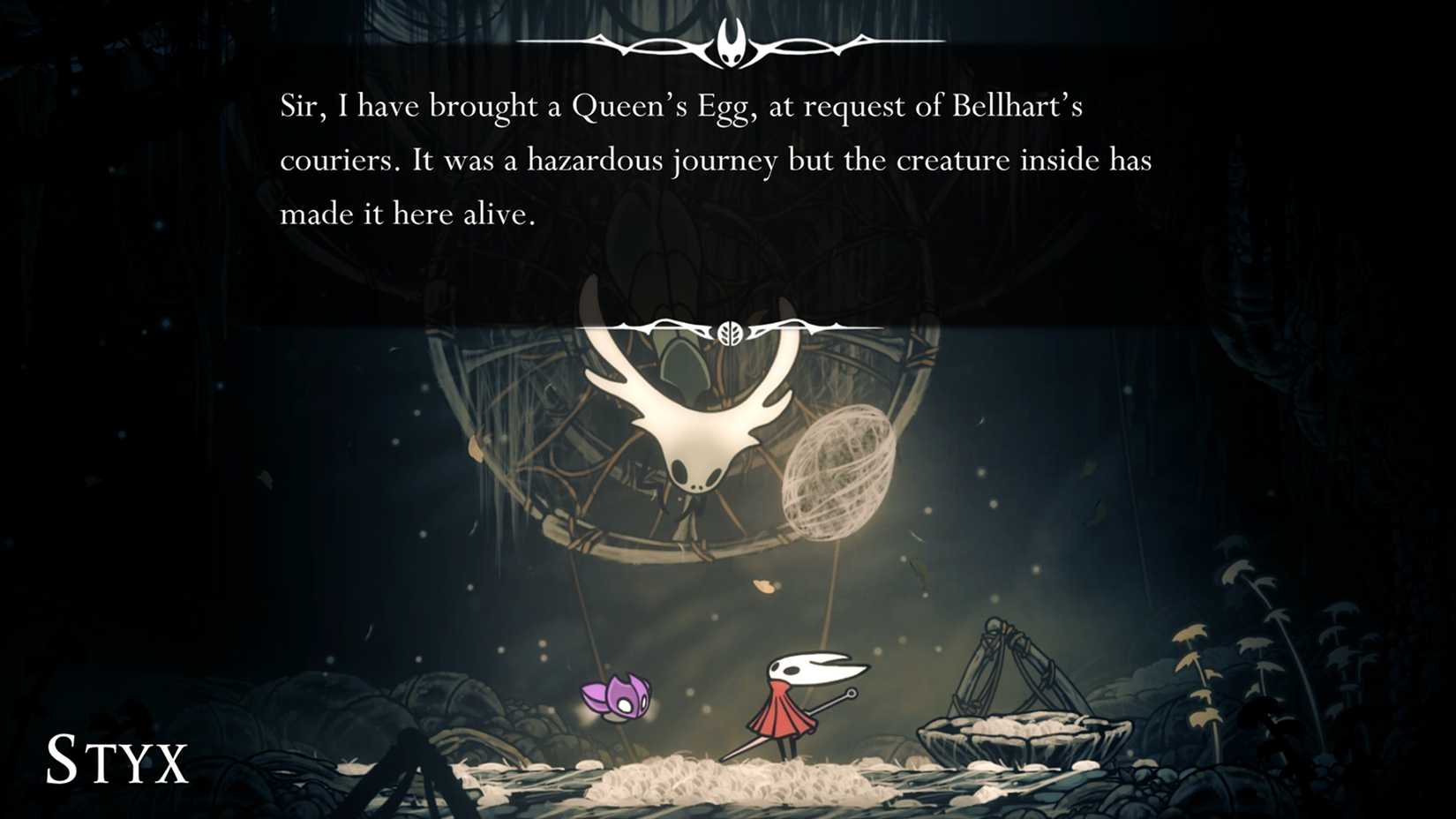 Queen Egg delivery to Styx in Silksong