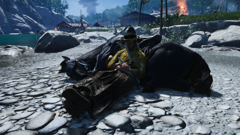 Resting with your horse in Ghost of Tsushima