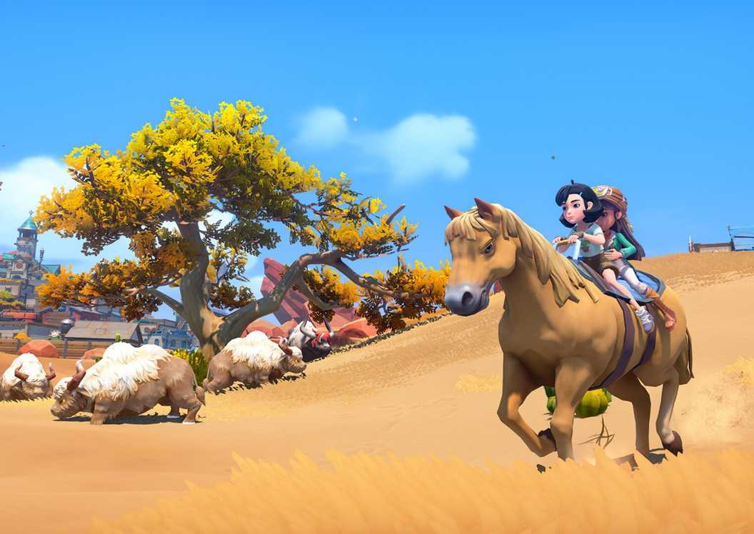 6 Game RPG Open-World yang Cocok untuk Menghabiskan Waktu 30 Riding a horse in My Time at Sandrock