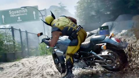 Riding a motorcycle in Marvel’s Wolverine