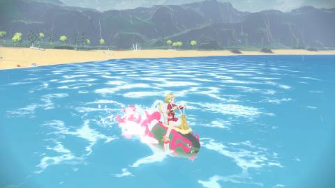 Riding a sea Pokemon in Pokemon Legends Arceus
