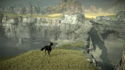 Riding your horse in Shadow Of The Colossus (2018)
