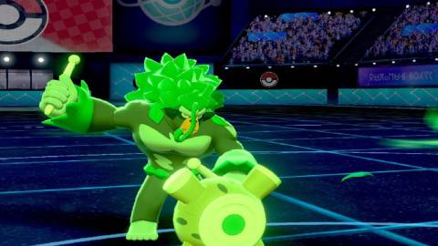 Rillaboom using Grassy Glide - Pokemon Sword and Shield