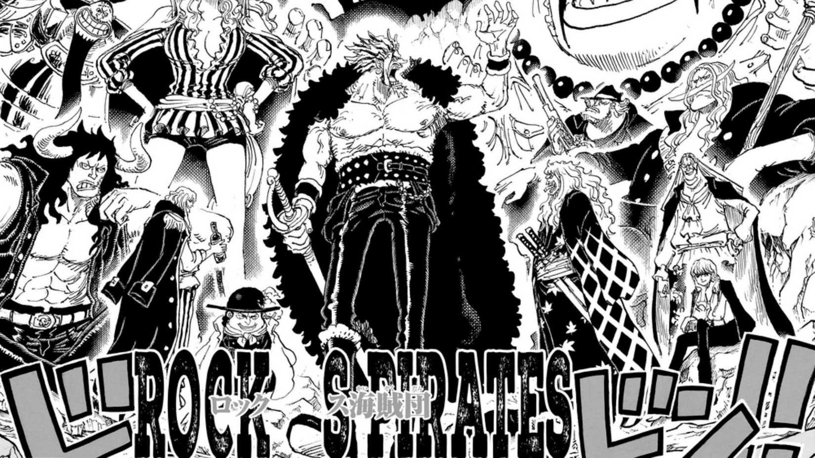 Rocks and his crew, the Rocks Pirates - One Piece