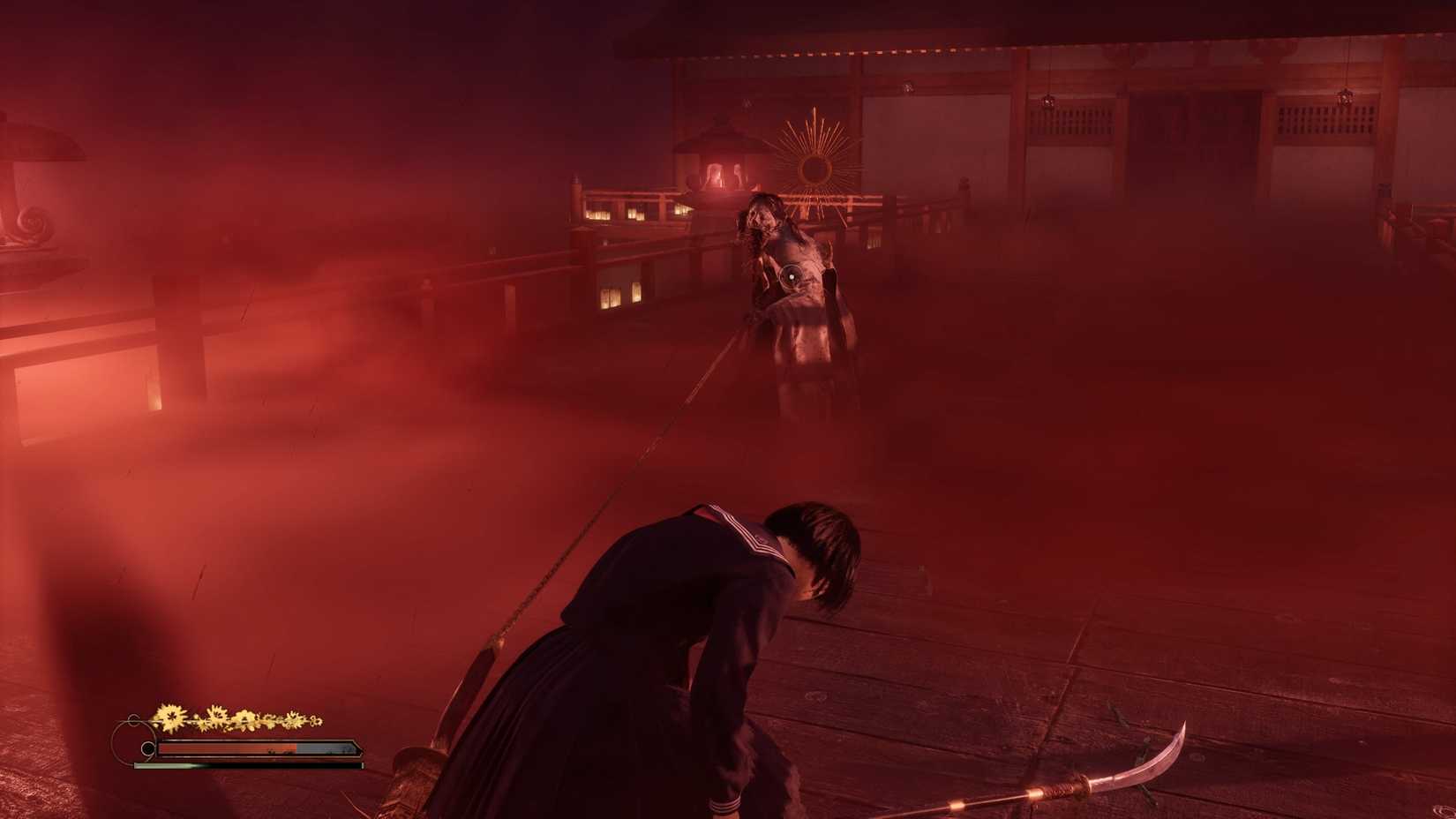 Ataque de corrente de luta contra chefe Sakuko Silent Hill f Guia Sakuko Silent Hill f: Donzela do Santuário - Dropraro