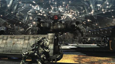 Sam behind cover with a barrage of missiles coming at him 