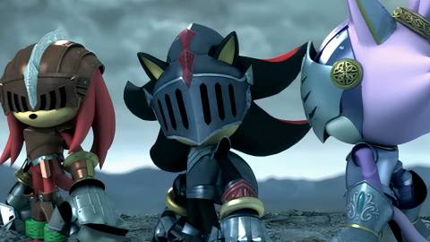 Knuckles, Shadow and Blaze as Knights
