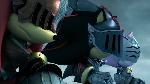 Knuckles, Shadow and Blaze as knights