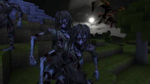 Zombies in a dark jungle