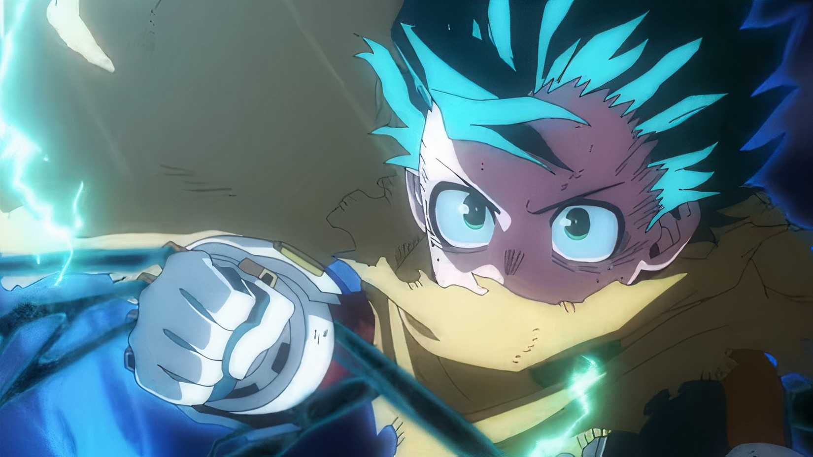 Deku throwing out blackwhip