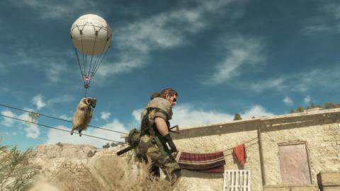 Sending up a sheep on a parachute in MGS5