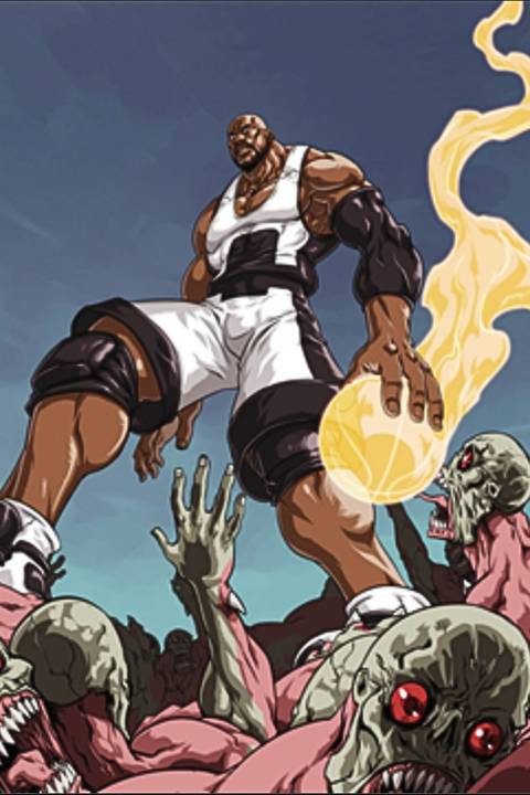 ShaqDown video game cover art tag