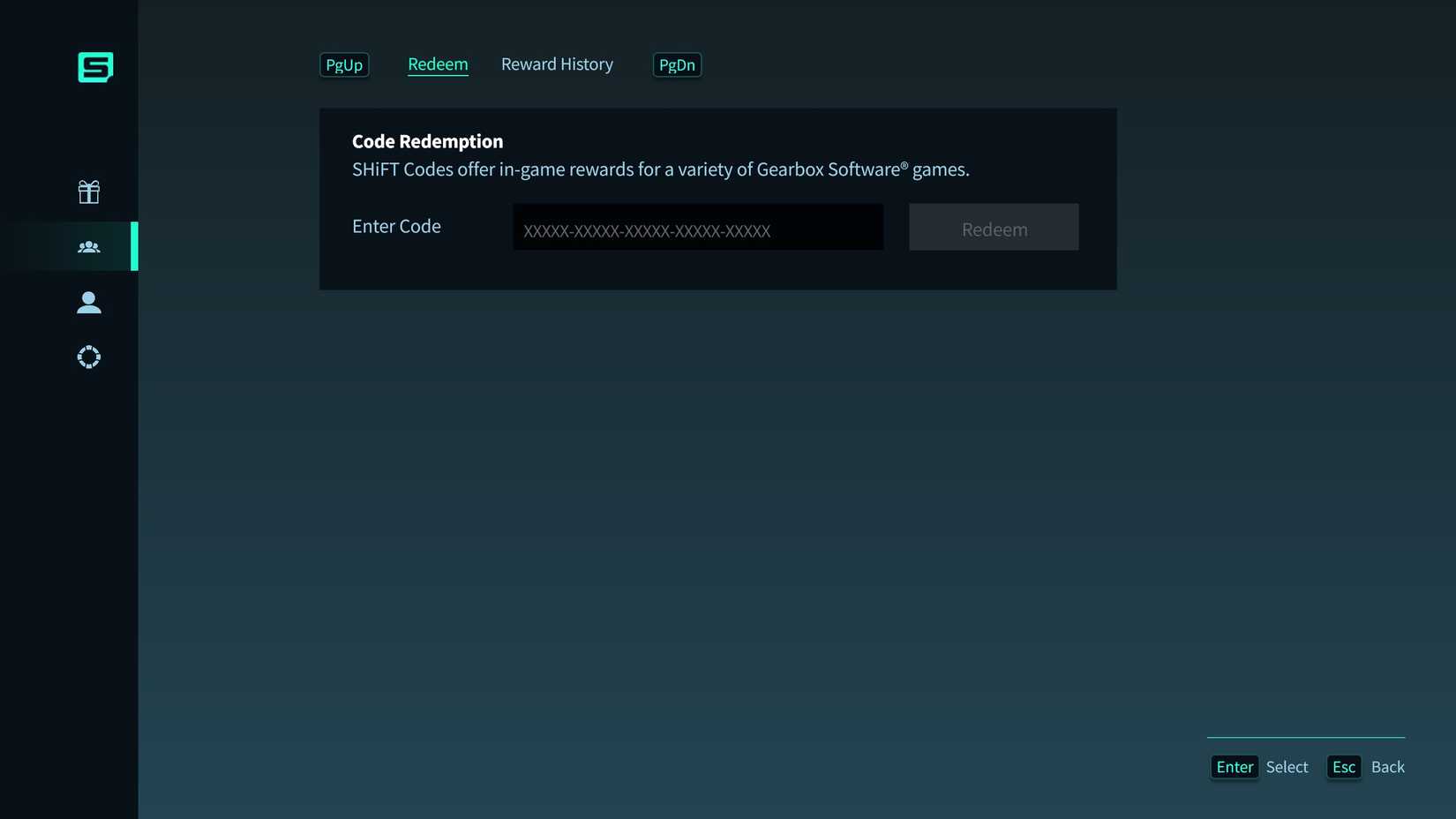 SHiFT code redemption