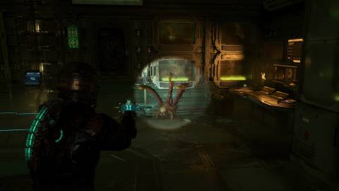 Shooting a baby enemy Dead Space (2023)