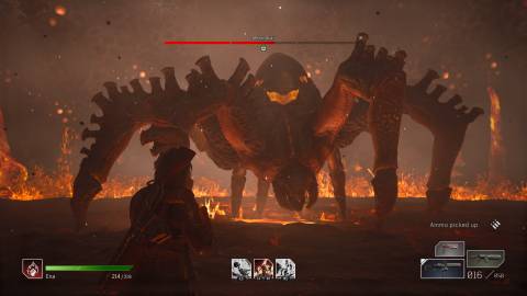 Shooting at a boss in Outriders