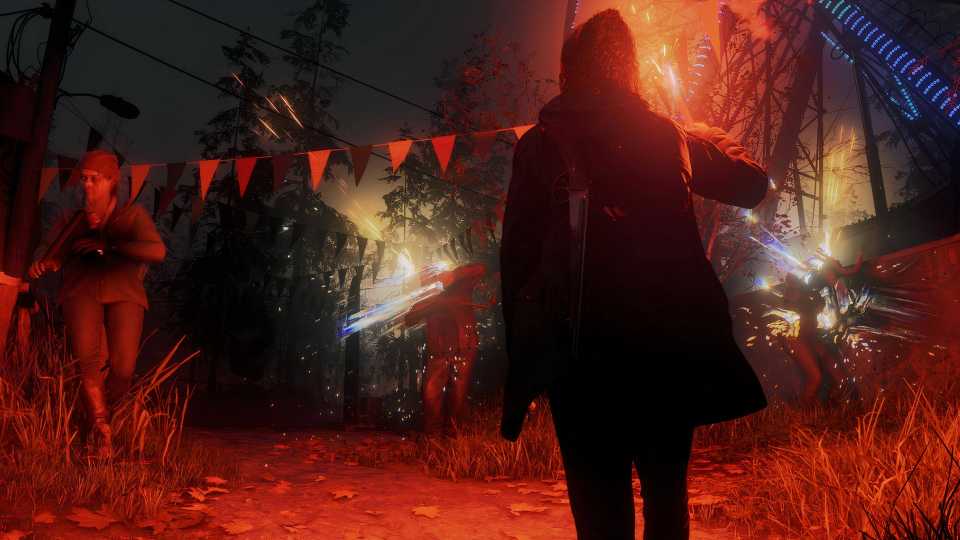 Shooting enemies as Saga in Alan Wake 2