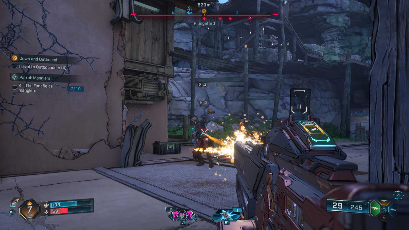 Shooting enemies in Borderlands 4