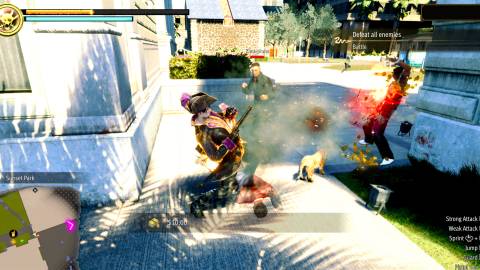 Shooting enemies in Like a Dragon Pirate Yakuza in Hawaii