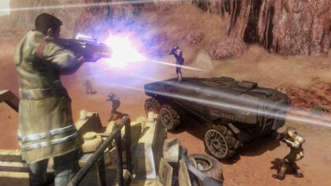 Shooting enemies in Red Faction Guerrilla