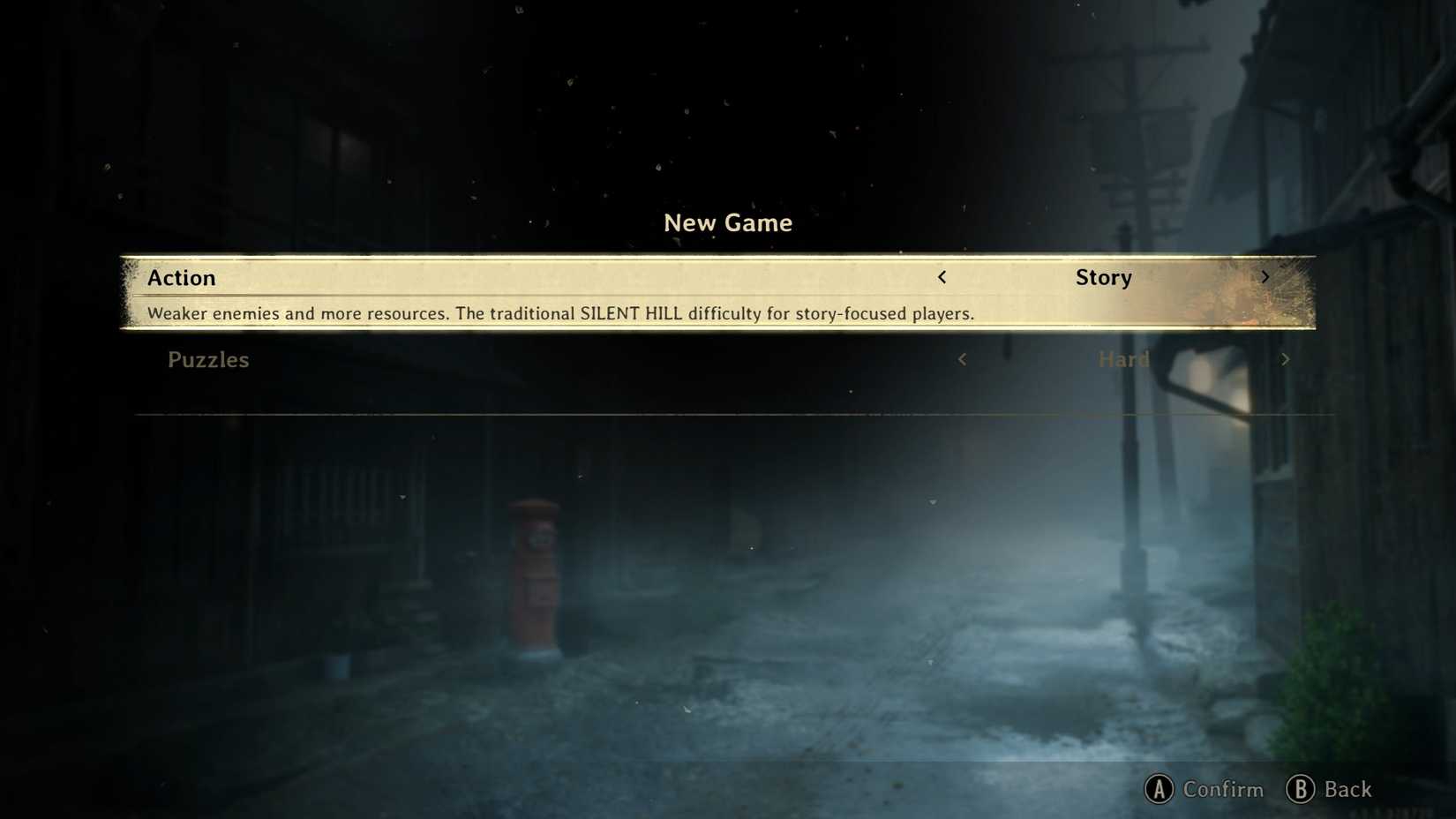 Silent Hill f Difficulty Options