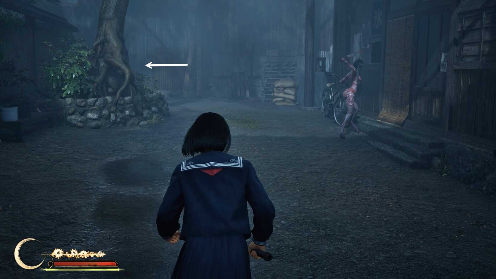 Silent Hill f Go inside the alley on the left