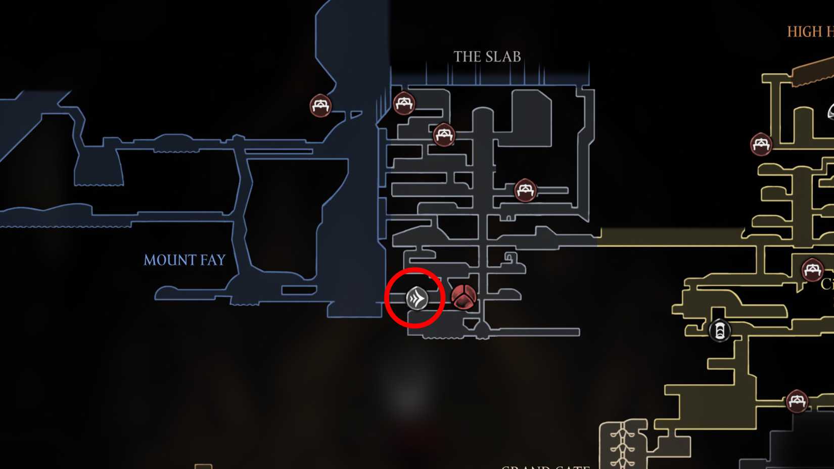 Todos os locais de viagem rápida em Silksong - Dropraro The Slab