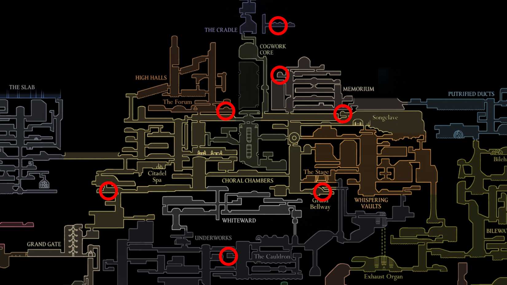 Todos os locais de viagem rápida em Silksong - Dropraro ato 2