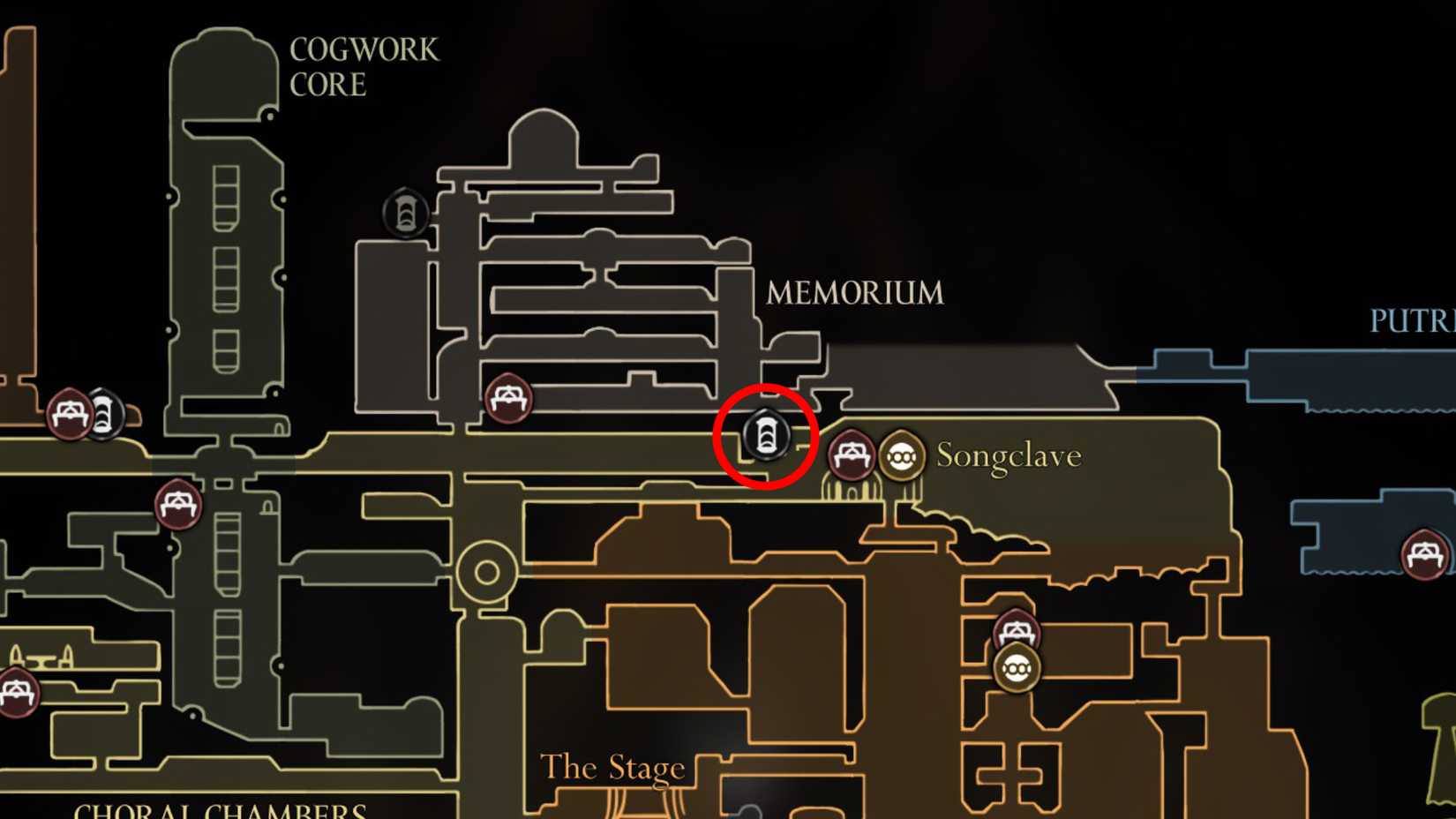 Todos os locais de viagem rápida em Silksong - Dropraro Songclave