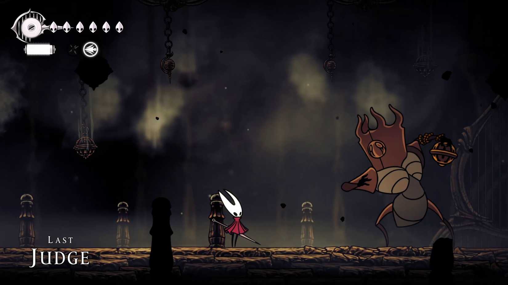 Silksong Beat Último Juiz Guia de Movimentos Ataques Arremesso de Mangual Dropraro — Silksong: Como derrotar o Último Juiz passo a passo