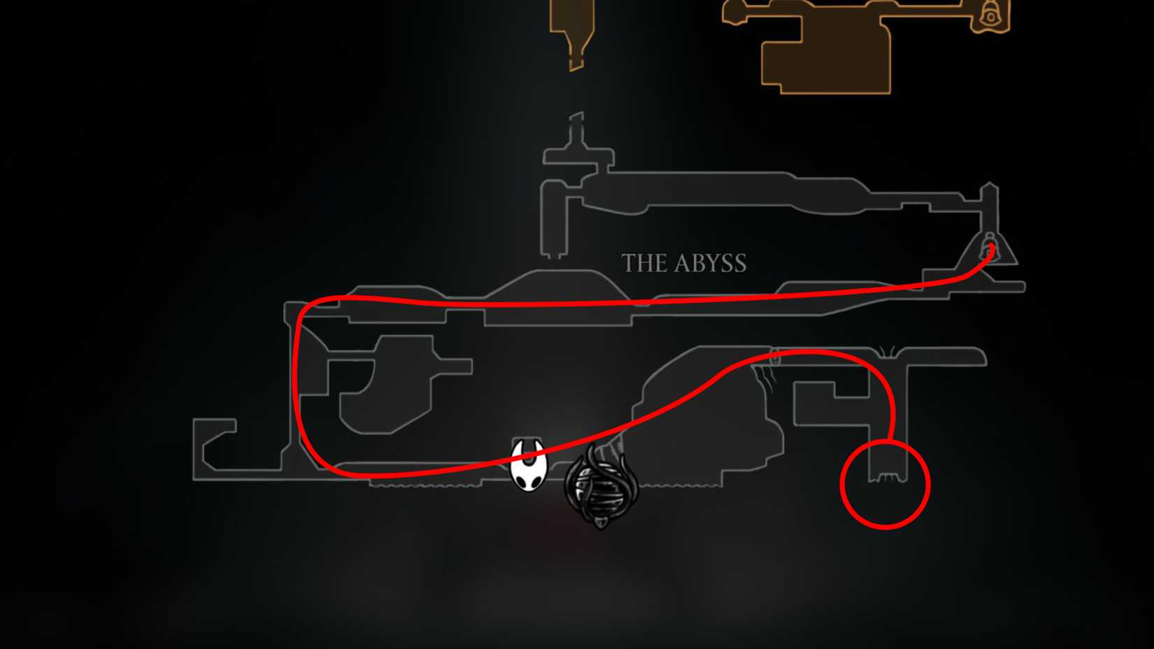 Guia de Progressão do Passo a Passo do Ato 3 Completo de Silksong, Localização do Super Jump Passo a Passo do Abyss