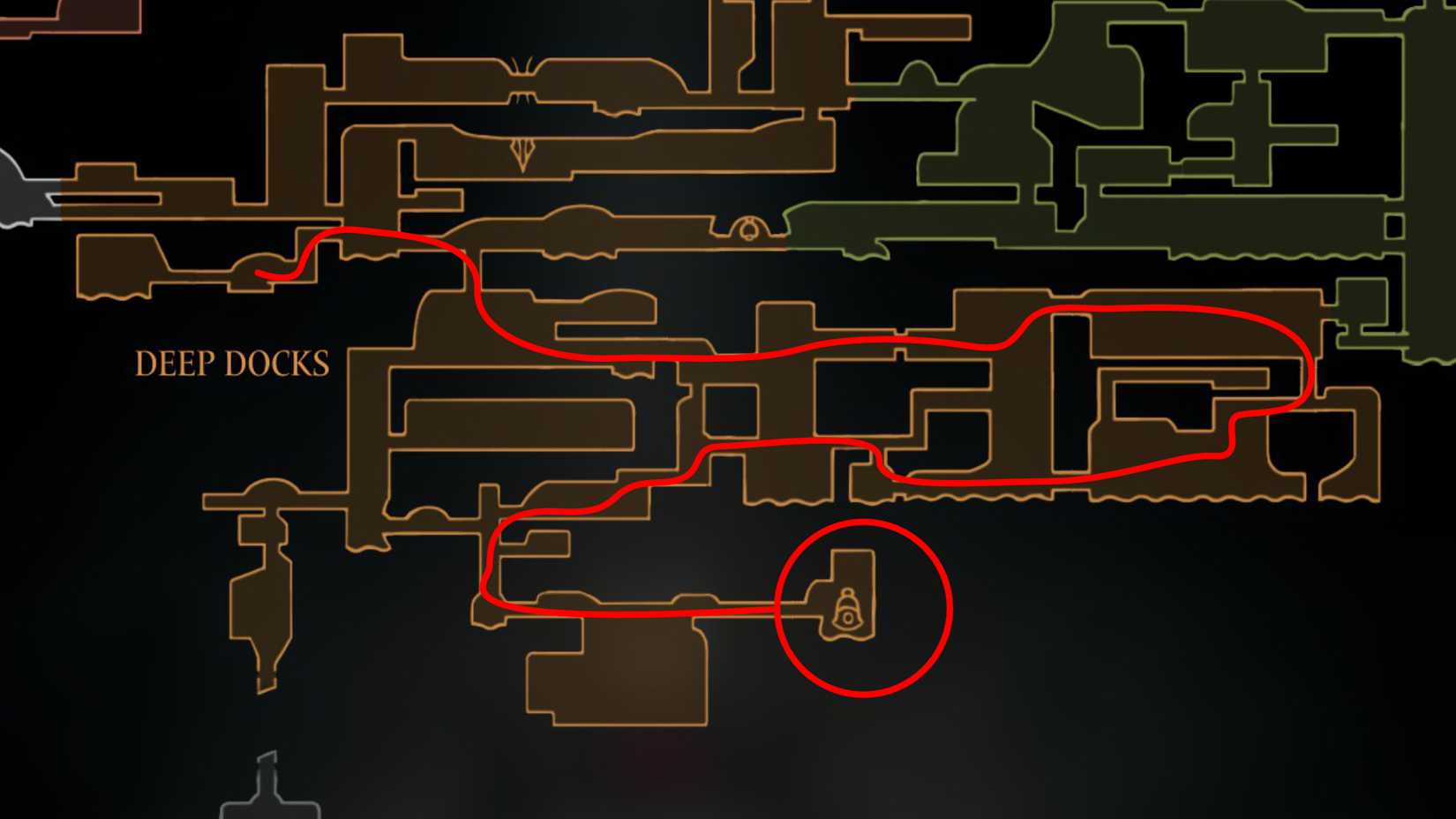 Guia de Progressão do Passo a Passo do Ato 3 Completo de Silksong Deep Docks Passo a Passo Localização do Sino de Mergulho Rota