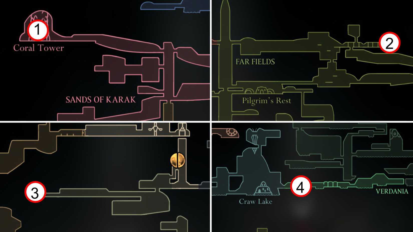 Guia de Progressão Passo a Passo do Ato 3 Completo de Silksong - Obtenha Corações - Locais da Missão The Old Hearts