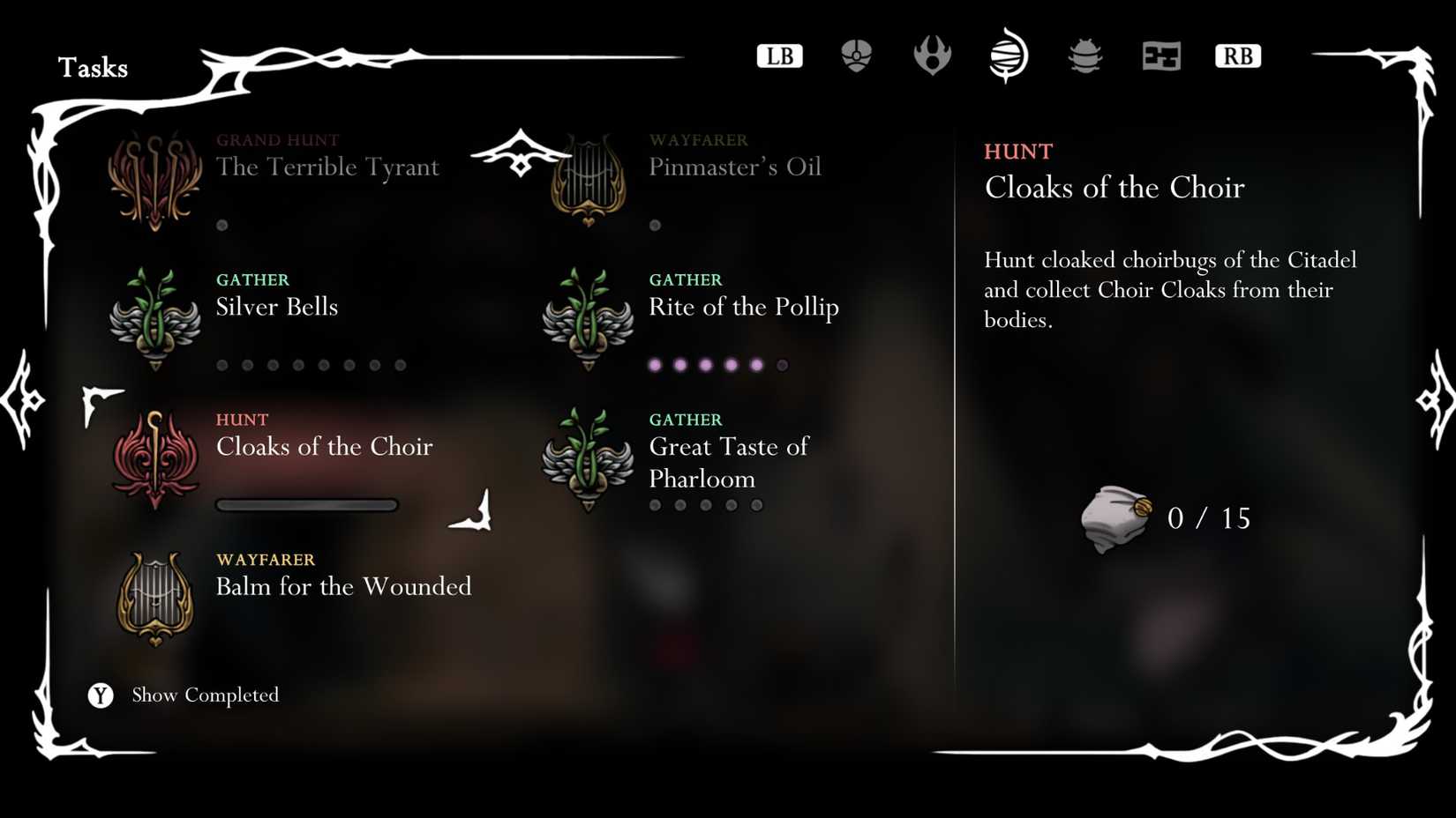 Silksong Obtenha as Capas do Coro Descrição da Missão Wishwall Songclave Guia Silksong Mantos do Coro - Dropraro