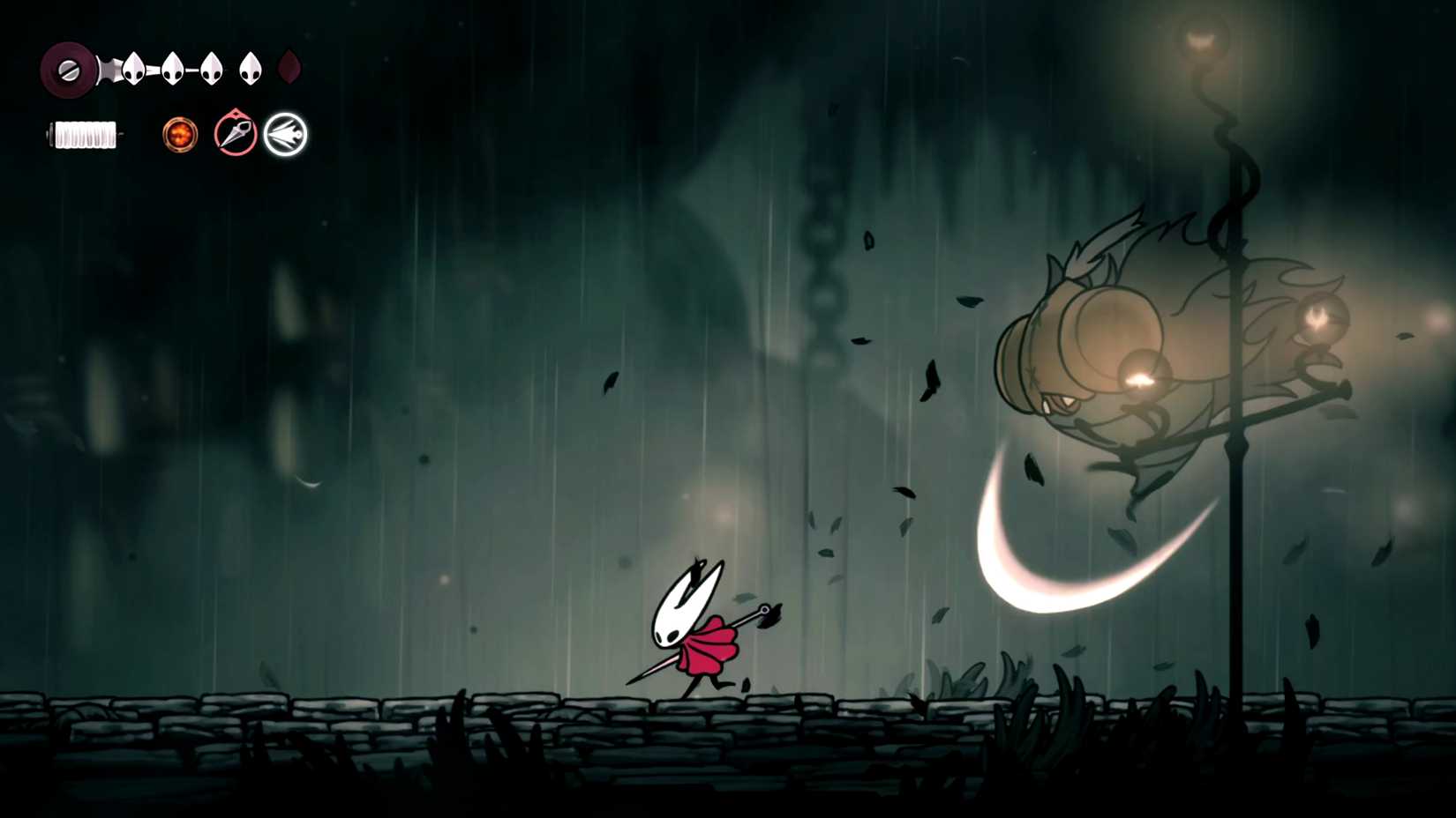 Guia de movimentos do chefe Silksong Moorwing Ataque cortante 2 Silksong: Hornet enfrenta Moorwing em Greymoor - Dropraro