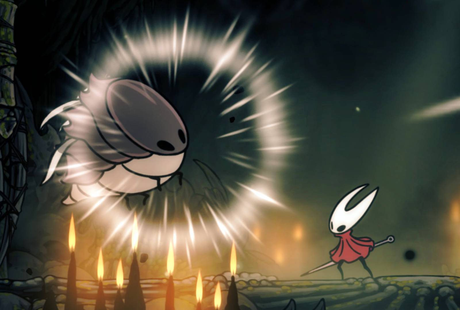 The Savage Beastfly is introduced and Hornet is stunned.
Hollow Knight: Silksong. Team Cherry, 2025.