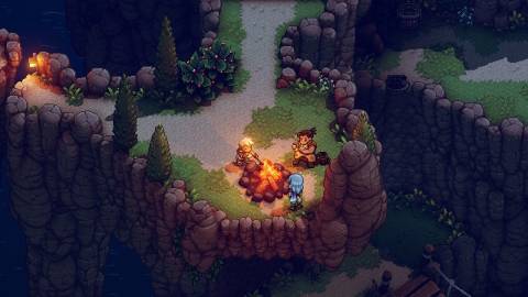 Sitting by a fire in Sea Of Stars