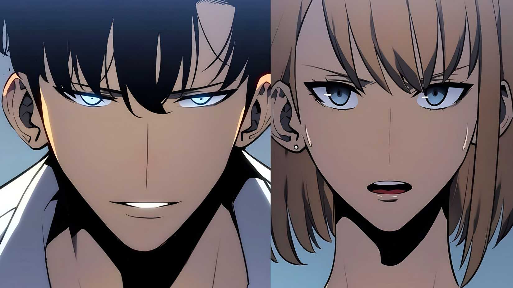 solo alignment of jin woo and cha hae side by side