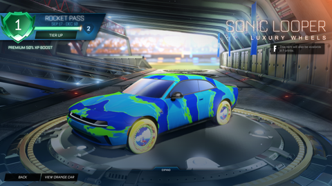 Sonic Looper Wheels in Rocket League and Fortnite 