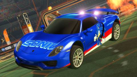 Sonic Porsche featured in Rocket League
