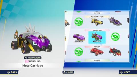 Vehicle Customization in Sonic Racing: CrossWorlds