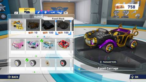 Vehicle customization in Sonic Racing: CrossWorlds