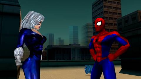 spider-man 2000 game spidey and black cat