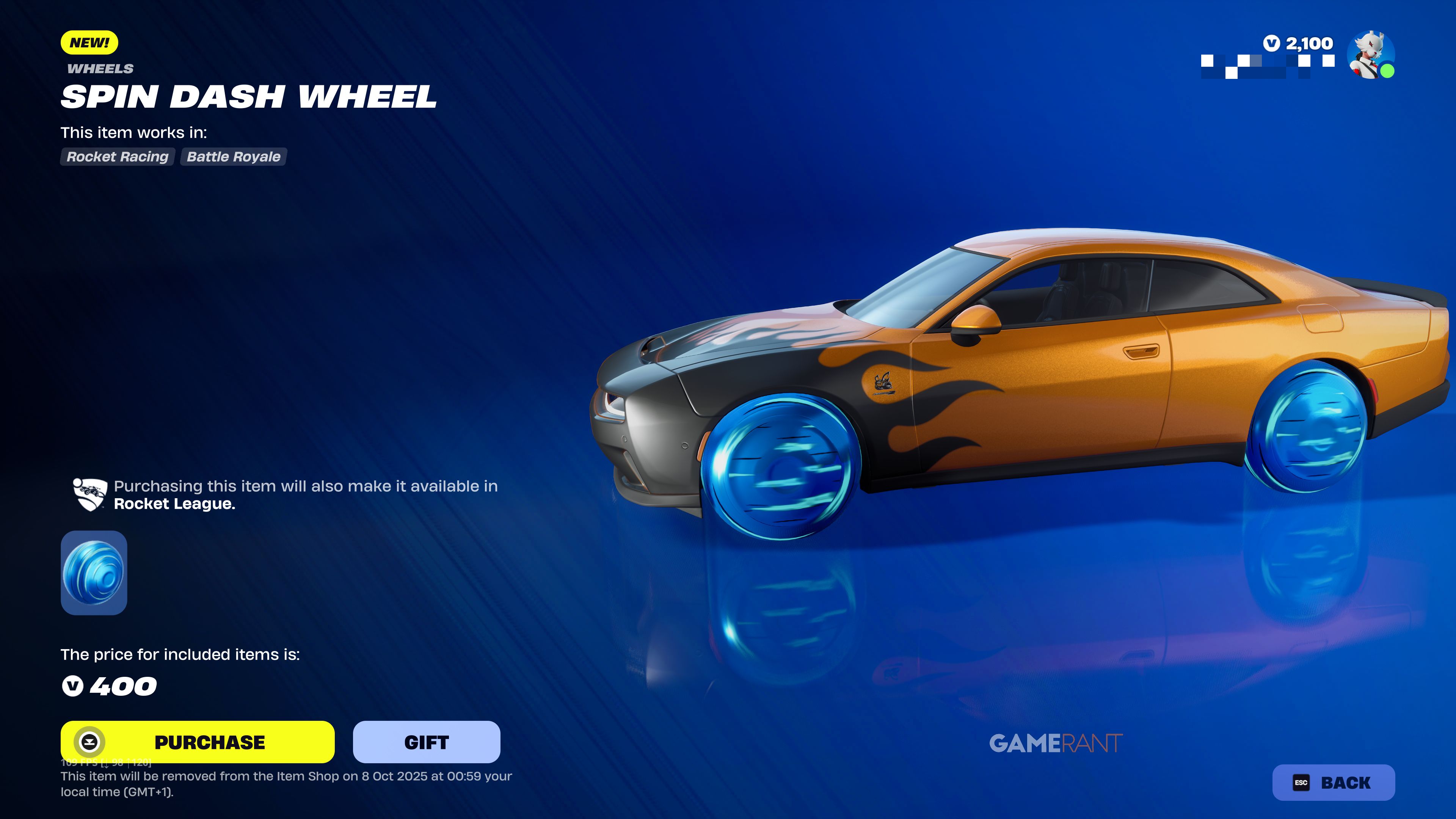 All Sonic x Fortnite Car Collaboration Rewards