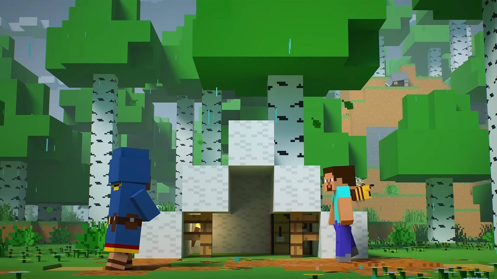 Minecraft Steve in Spring to Life Trailer