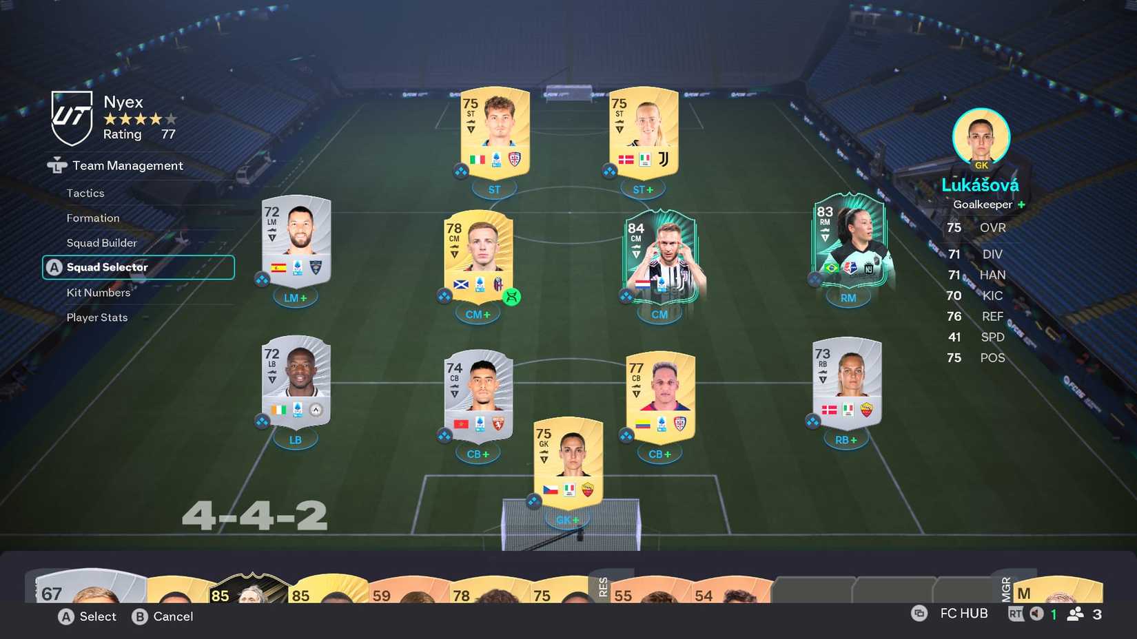 squad selector option in ea fc 26 ultimate team