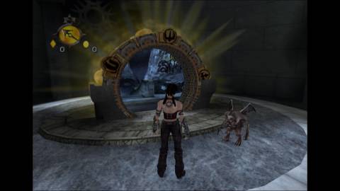 Standing in front of a gateway in Primal